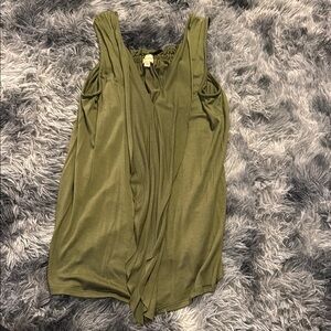 Olive Green Sleeveless Top